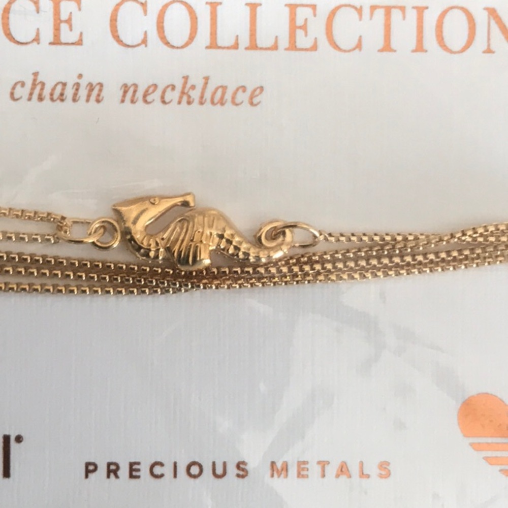 Alex and Ani Seahorse pull chain necklace